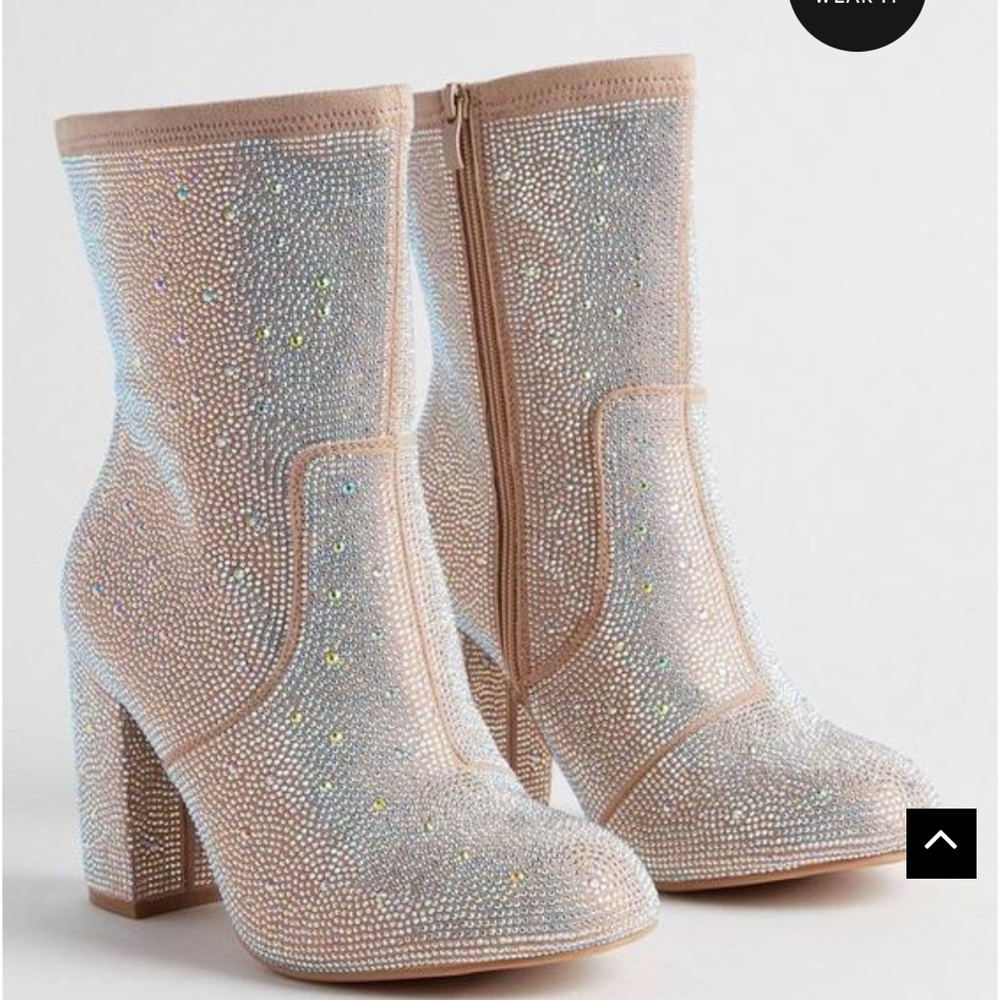 Never worn, torrid size 11 rhinestone boots